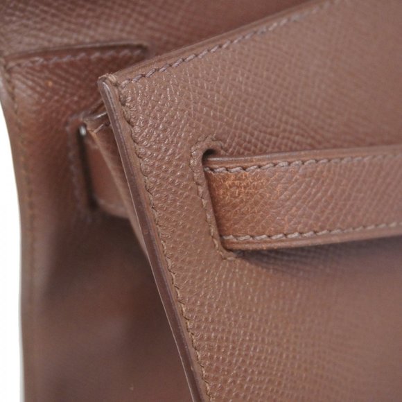 Hermes handbag Kelly 28 Cushvel cacao C stamp ladies - Picture 11 of 16